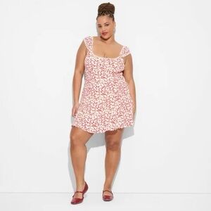 Wild Fable Women's Cap Sleeve Mini Fit and Flare Dress - Assorted Pink Size S